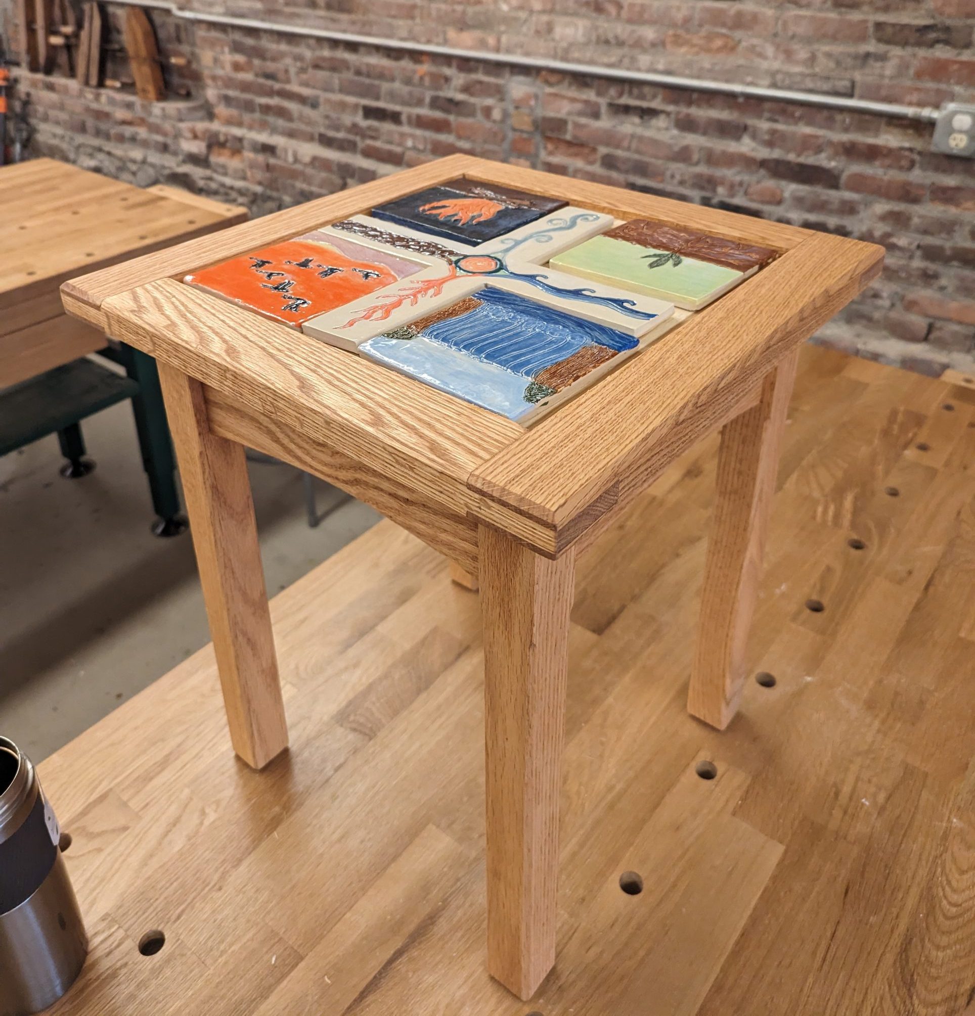 Wood & Clay: Tiled Top Table 1 Wood & Clay: Tiled Top Table